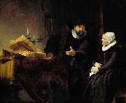 REMBRANDT Harmenszoon van Rijn The Mennonite Preacher Anslo and his Wife Sweden oil painting artist